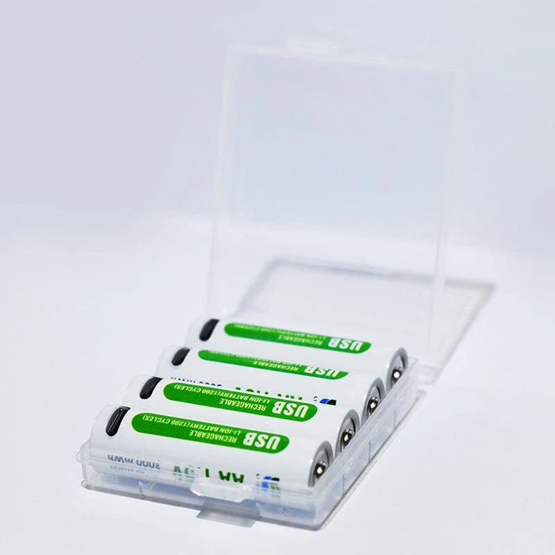 AA 1.5V Rechargeable Battery With Type-C USB Charging port, LED Power Display, Li-ion Battery