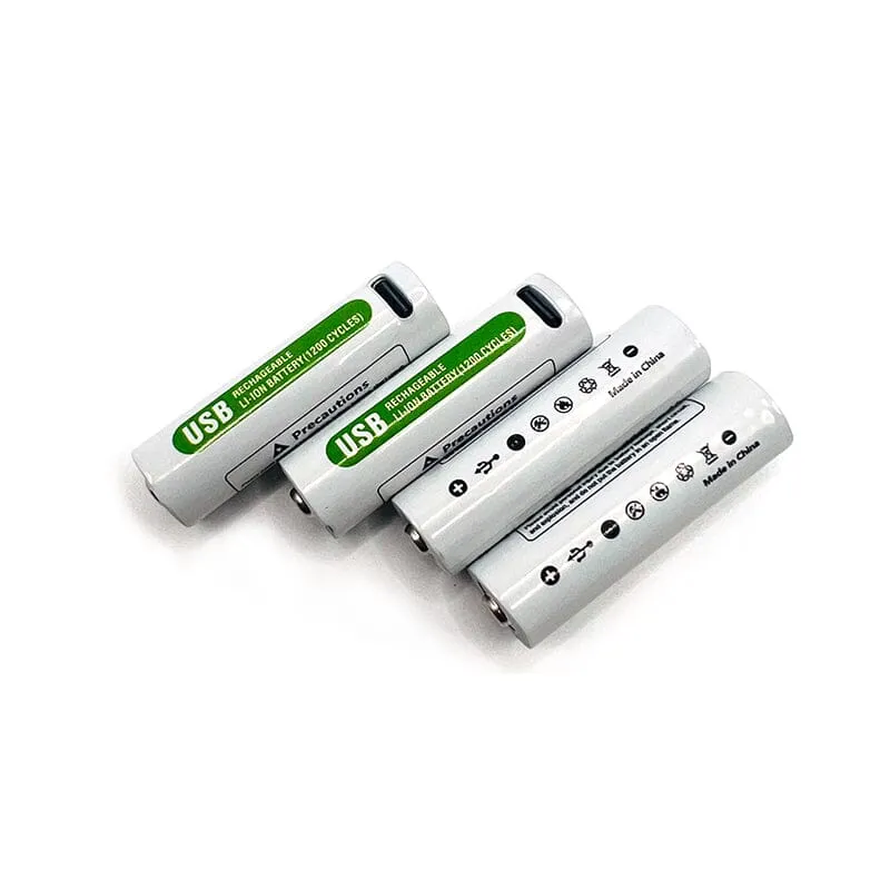 AA 1.5V Rechargeable Battery With Type-C USB Charging port, LED Power Display, Li-ion Battery