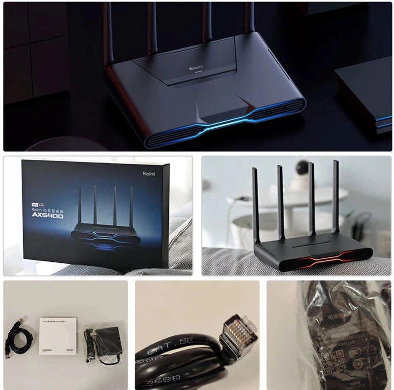 Xiaomi Redmi Gaming Wifi Router AX5400 Mesh Wi-Fi 6 2.5Gbps RGB Lighting Effects Game Acceleration Dedicated Gaming Network Port