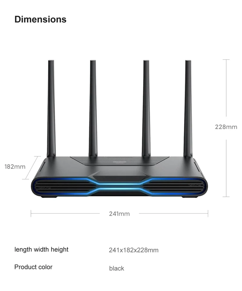 Xiaomi Redmi Gaming Wifi Router AX5400 Mesh Wi-Fi 6 2.5Gbps RGB Lighting Effects Game Acceleration Dedicated Gaming Network Port