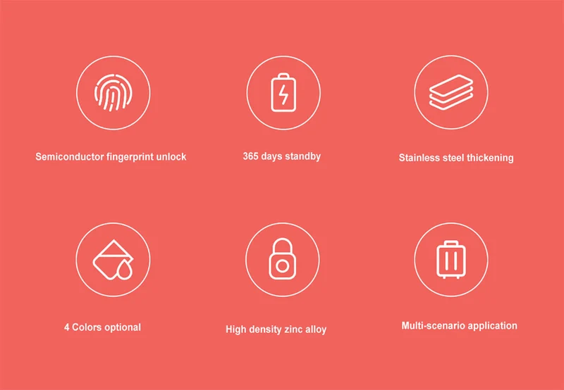 Xiaomi Uodi 360 Smart Biometric Fingerprint Padlock