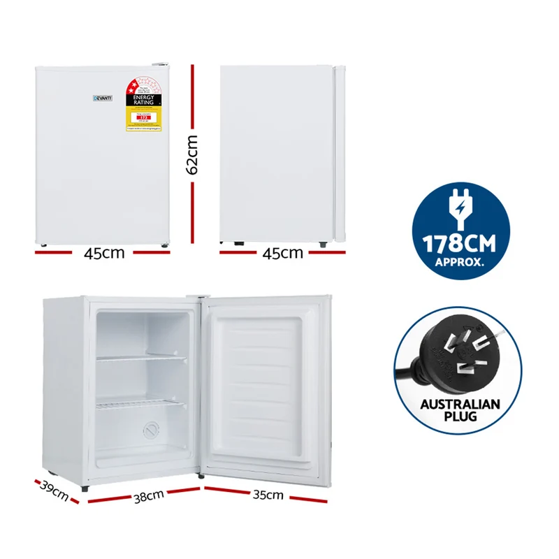 Devanti 42L Upright Freezer Fridge White