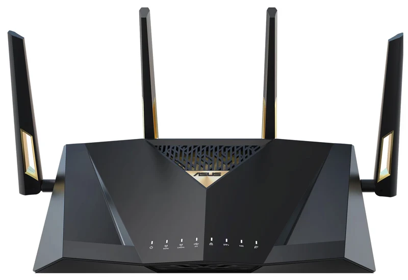 ASUS RT-BE88U Dual-band WiFi 7(802.11be) AiMesh extendable router, 7.2 Gbps, 34G wired capacity, Dual 10G ports, SFP+ port, Four 2.5G ports, Commercial-grade security, Guest Network Pro, VPNs