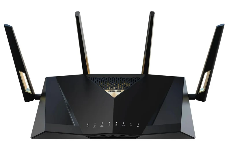 ASUS RT-BE88U Dual-band WiFi 7(802.11be) AiMesh extendable router, 7.2 Gbps, 34G wired capacity, Dual 10G ports, SFP+ port, Four 2.5G ports, Commercial-grade security, Guest Network Pro, VPNs