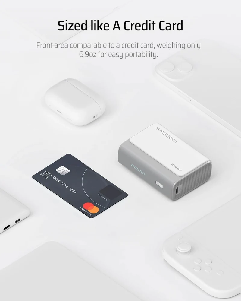 CUKTECH 30W Portable Smallest Lightest USB-C Output & Input Charger Fast Charging 10000mAh Power Bank