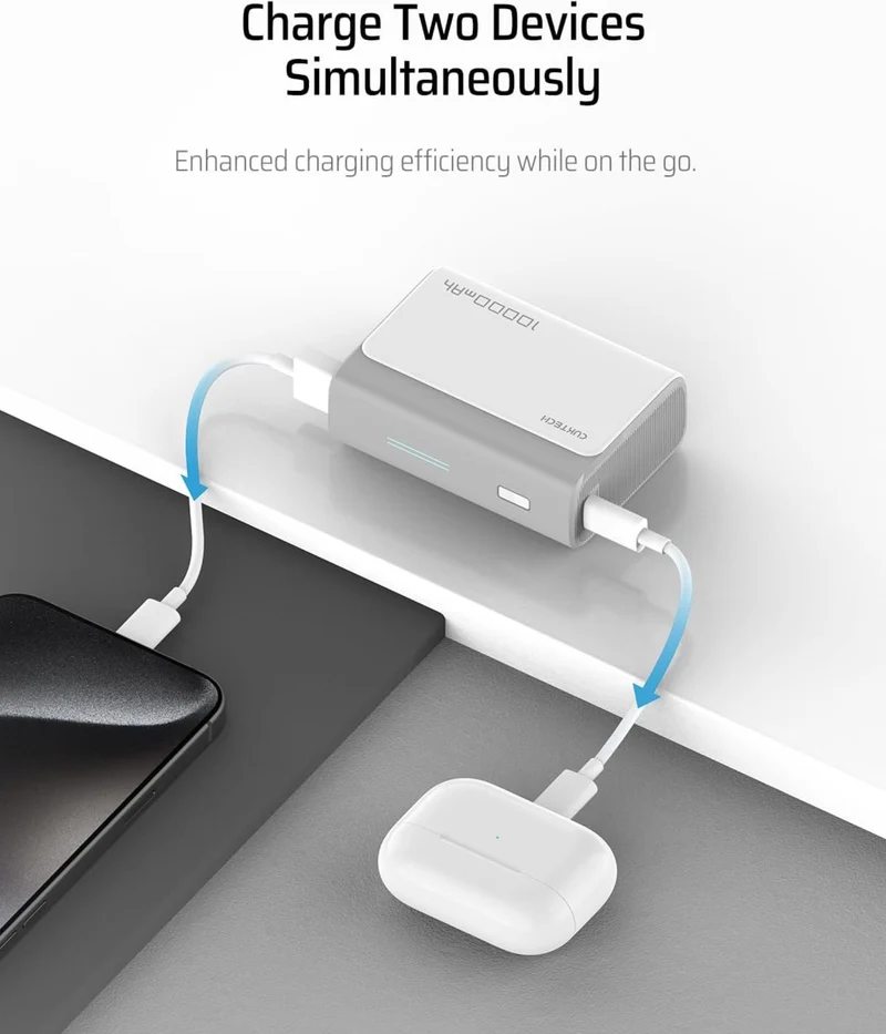 CUKTECH 30W Portable Smallest Lightest USB-C Output & Input Charger Fast Charging 10000mAh Power Bank
