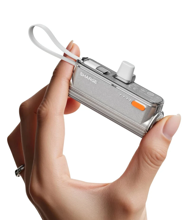 SHARGE Flow Mini 2 | 5000mAh Ultra-Light Portable Power Bank | Dual-Port Fast Charging + Capsule Design