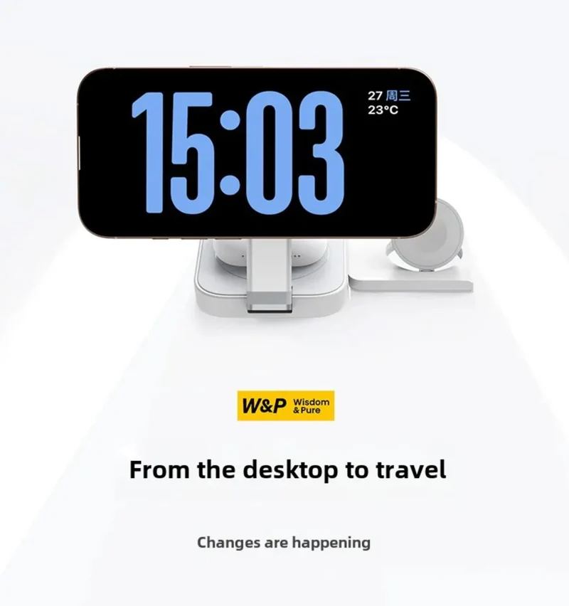 W&P N3 Wireless Charger Triple-in-One Magnetic Fast Charging Station For iPhone/AirPods Headset/iWatch