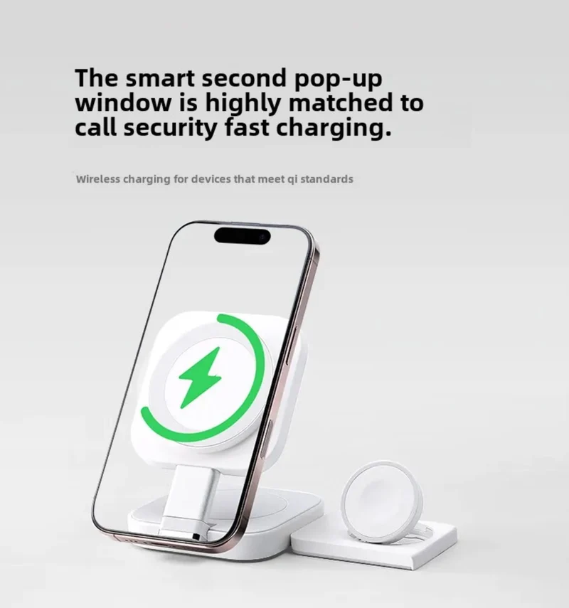 W&P N3 Wireless Charger Triple-in-One Magnetic Fast Charging Station For iPhone/AirPods Headset/iWatch