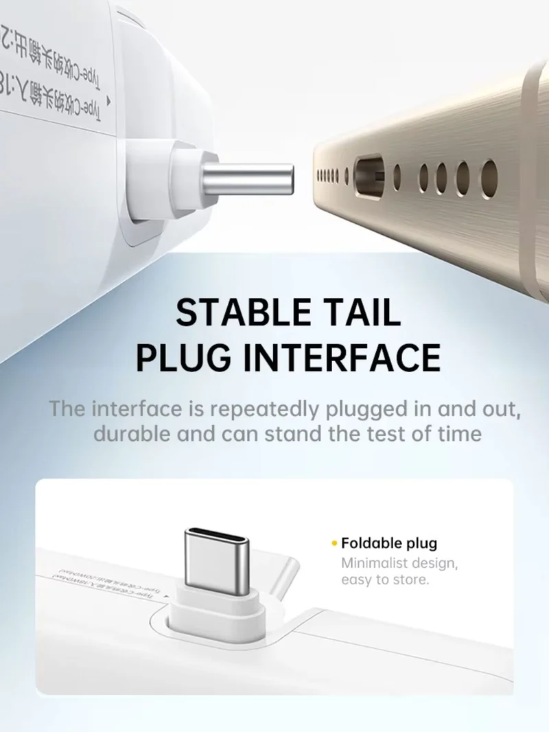 W&P Portable Mini Capsule 5000mAh Power Bank With Plug 2 in 1 Quick Charger Built-in Ports