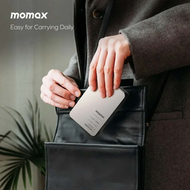 Momax 1-Power Bank F.Pass⁺ Battery Pack with Built-in Cable and Magnetic Attachment