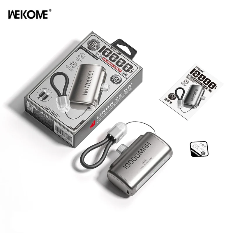 WEKOME WP-109 22.5W Super Fast Charging Capsule Emergency Power Bank 10000mAh