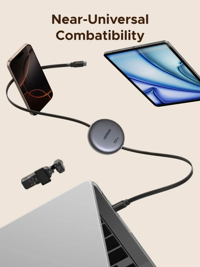 UGREEN Nexode Retractable USB-C Cable 100W