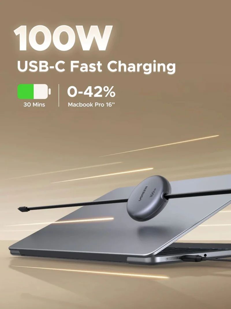 UGREEN Nexode Retractable USB-C Cable 100W