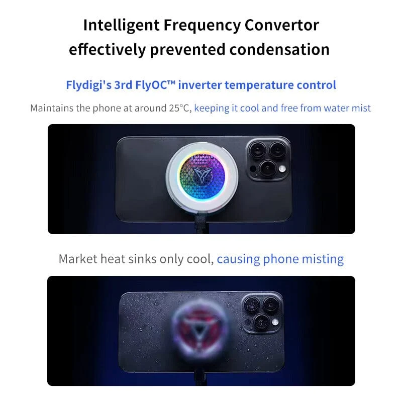 Flydigi B7X Radiator Mobile Phone Magnetic RGB Cooling Fan Overclocking Cooling (OC) MagSafe Cooling Cooling Fan Overclocking Cooling (OC) MagSafe Cooling