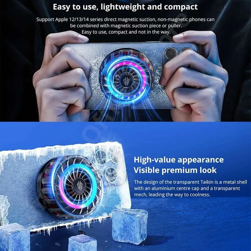 Nubia RedMagic Cooler 4 Pro Radiator Magnetic Ice FunCooler LED 27W Semiconductor Heat Dissipation Cooling