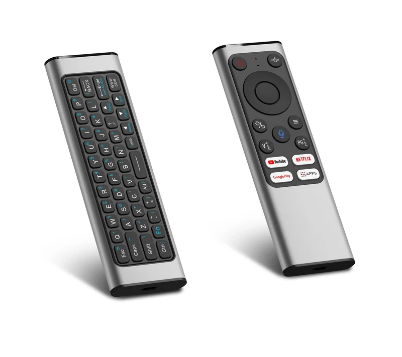 X9 air Mouse Remote Control with Keyboard Aluminium Alloy Shell Voice Assistant air Mouse with 2.4G Wireless Receiver