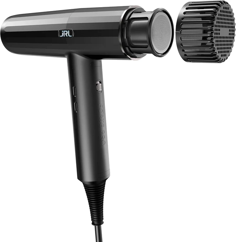 JRL Forte Pro 2020H Hair Dryer - Professional Hair Blow Dryer with Diffuser w/Ionic Generator to Help Reduce Drying Time, Frizz and Static - Fast Hair Dryer w/ 3 Temperature Settings and Speed Settings