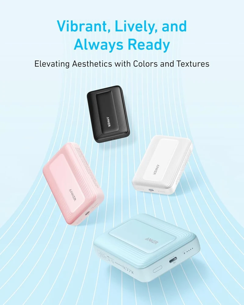 Anker Zolo Magnetic Power Bank, Compact 10,000mAh Wireless with 30W Max Fast Charging