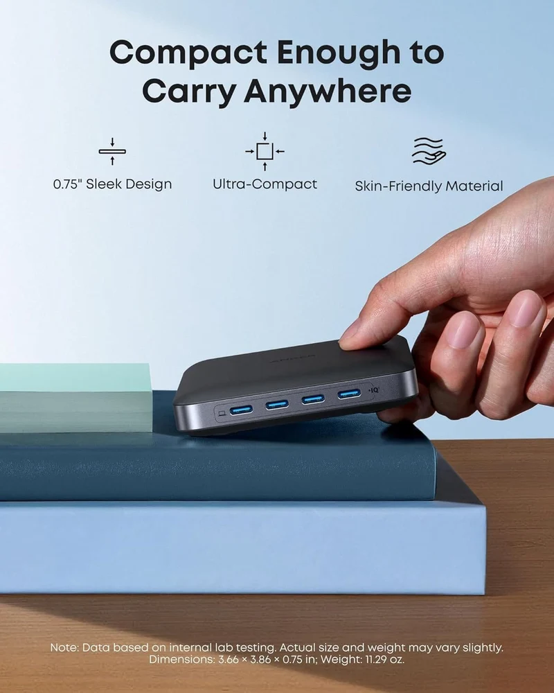 Anker Nano Charger, 6-Port Charging Station with Ultra-Fast 130W Output for iPhone 16/15/14 Series, iPad, MacBook, Pixel, Galaxy, and More