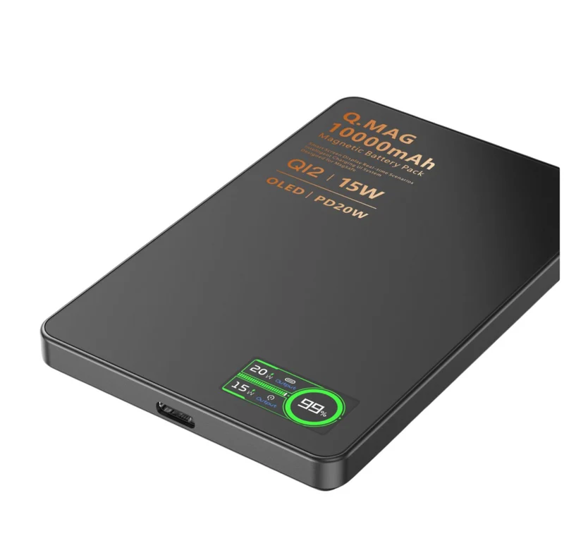 Furper Ultra-thin Magnetic Wireless Charging OLED Display 5000/10000mAh Power Bank