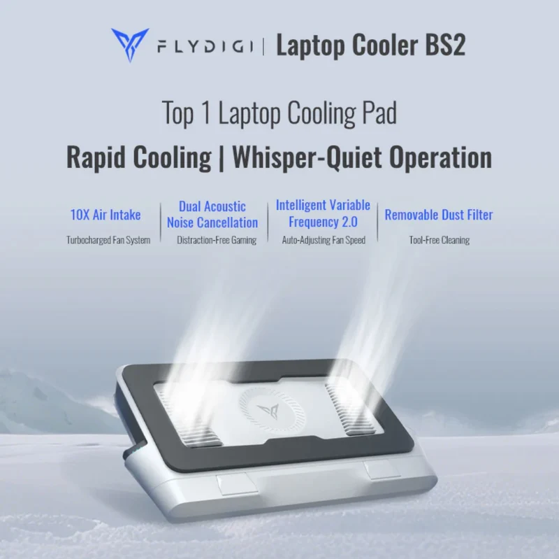 Flydigi BS2 / BS2 Pro | For high-end laptop cooler cooling without noise, integrated 4 cooling modes