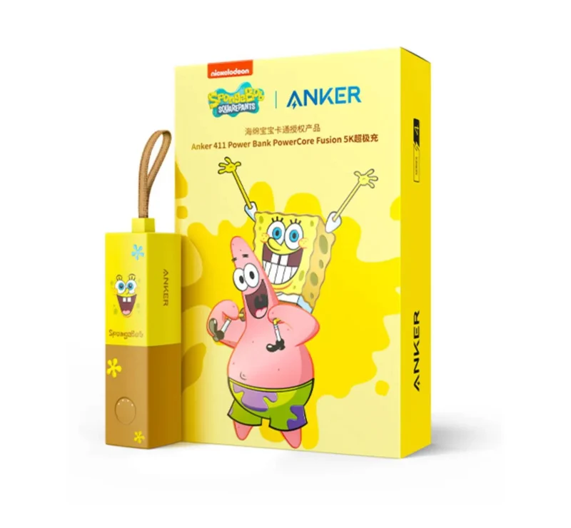 Anker 411 SpongeBob Edition 20W Fast Charger Portable Power Bank 5000mah