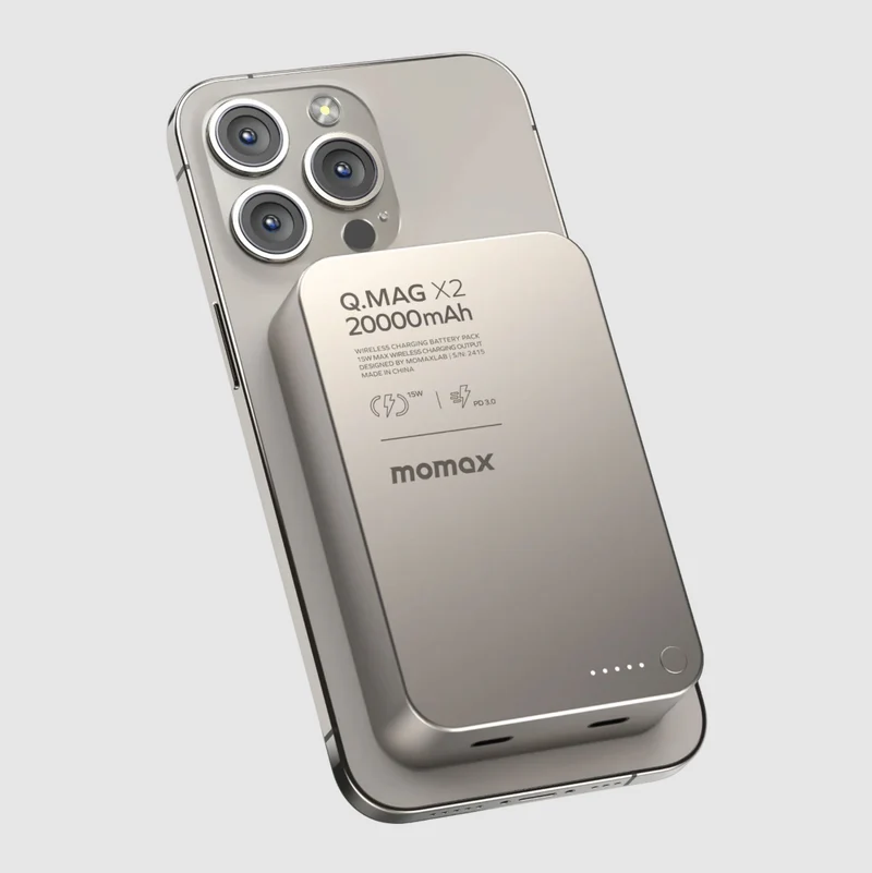 Momax Q.Mag X/X1/X2, 5000mAh/10000mAh/20000mAH Ultra-thin Magnetic Power Bank - 2nd Generation