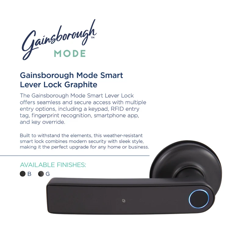 Gainsborough Mode Smart Lever (Graphite)