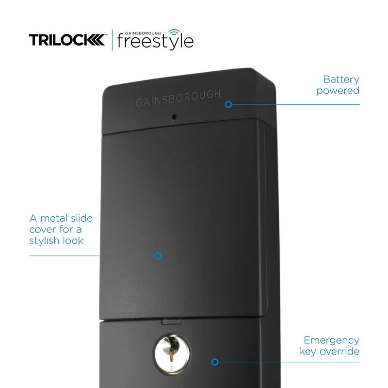 Gainsborough Freestyle WIFI Entrance Trilock (Matte Black)
