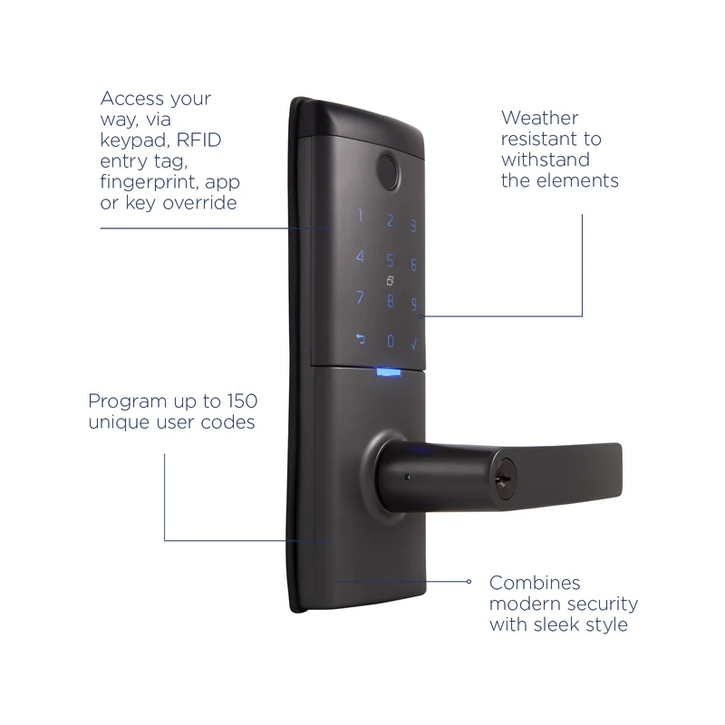 Gainsborough Mode Smart Entrance Lever (Graphite)