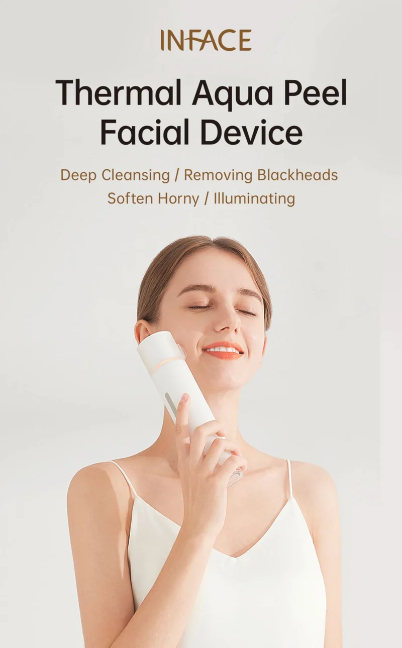 Xiaomi inFace Thermal Aqua Peel Facial Device Electric Acne Cleaning Blackhead Remover Black Point Cleaner Home Use Face Cleansing Tools