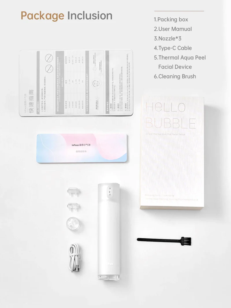 Xiaomi inFace Thermal Aqua Peel Facial Device Electric Acne Cleaning Blackhead Remover Black Point Cleaner Home Use Face Cleansing Tools