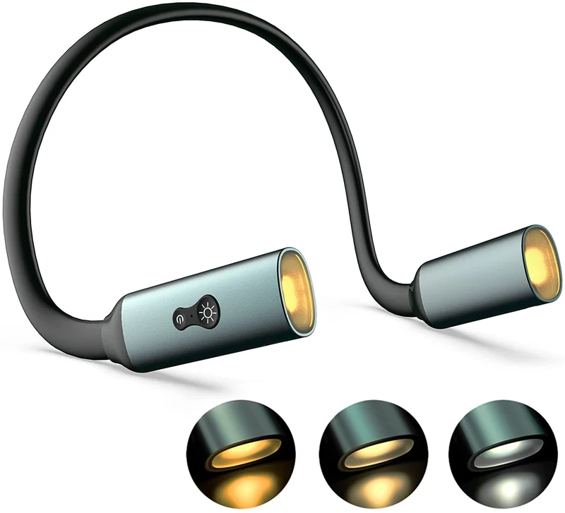 HUNYYN USB Neck Charging LED Light for Book Reading 5500 Lumen