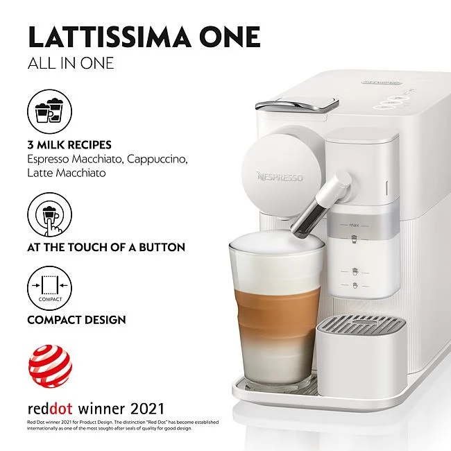 DeLonghi Nespresso Lattissima One EN510W Coffee Machine