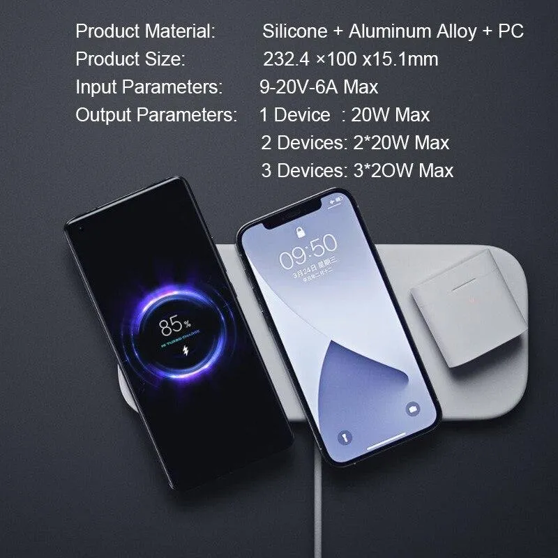 Xiaomi Multi-Coil Wireless 120W Fast Charging Board Charger