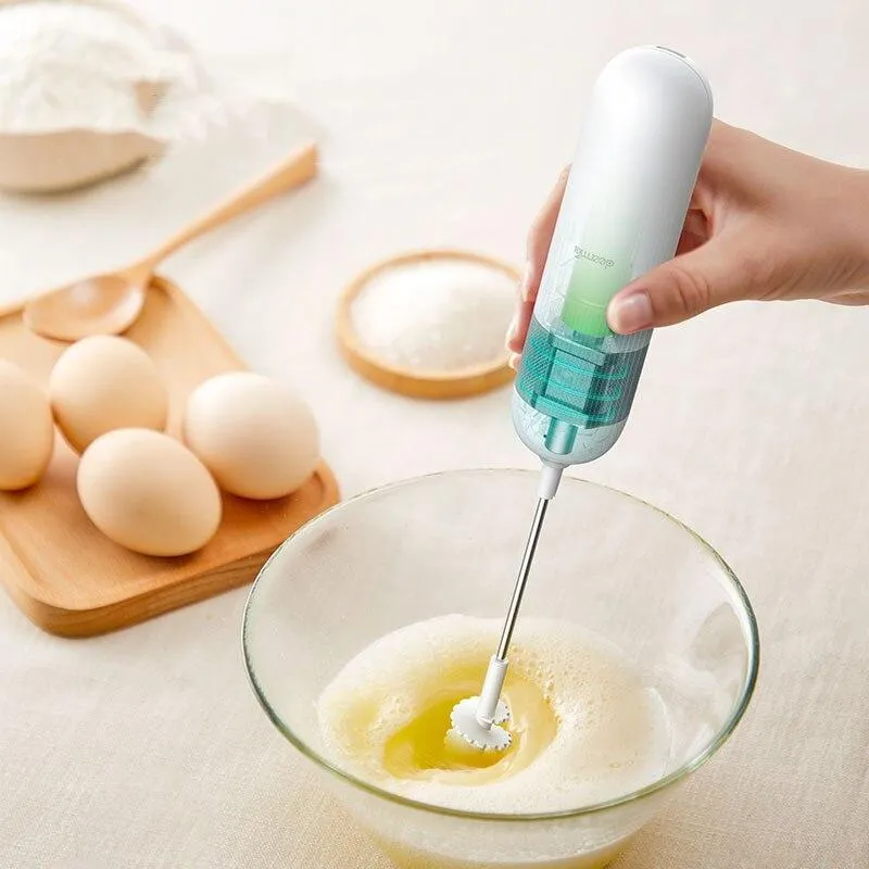 Xiaomi Deerma Electric Milk Frother Handheld Foamer Egg Beater Coffee Mixer USB Portable Blender Rechargeable