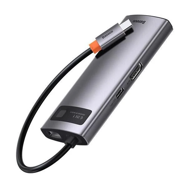 Baseus Metal Gleam Series 6-in-1 Multifunctional Type-C HUB Docking Station