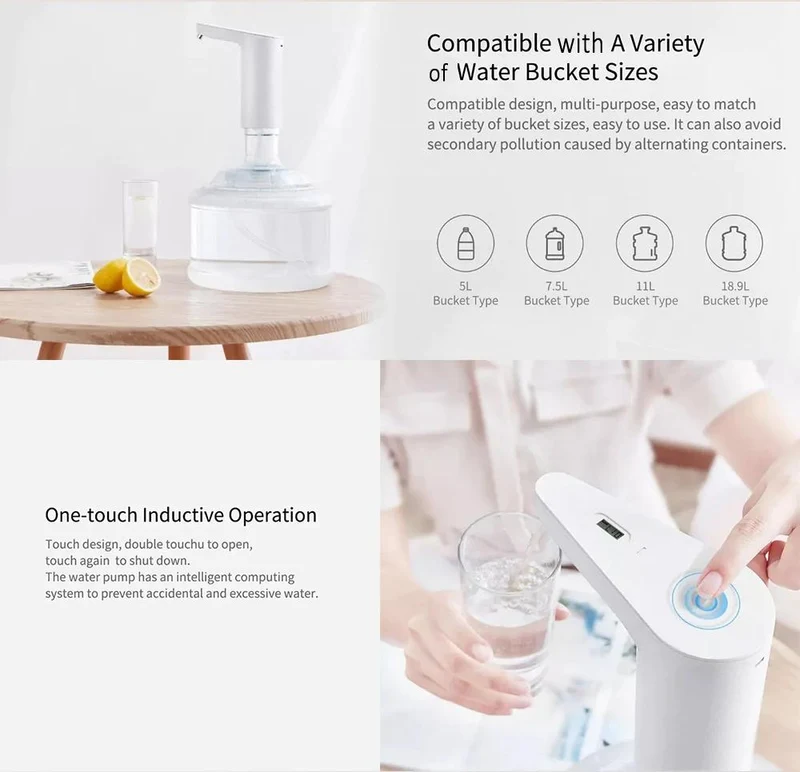 Xiaomi TDS Water Dispenser Automatic Touch Switch Water Electric Pump
