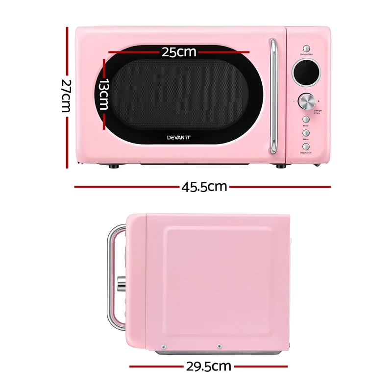 Devanti 20L Microwave Oven 700W Pink