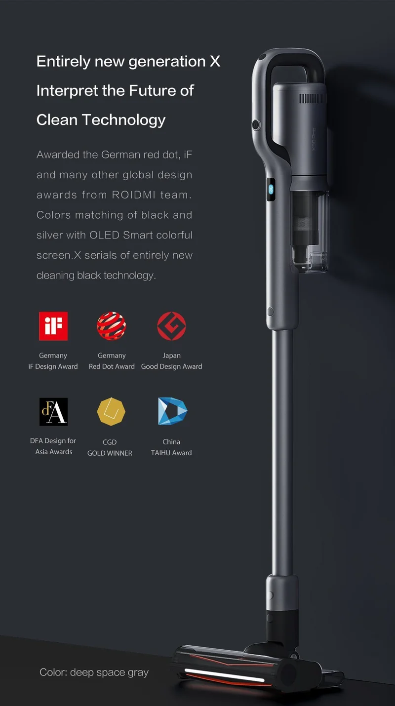 Roidmi NEX X-30 PRO Cordless Vacuum Cleaner with OLED DIsplay