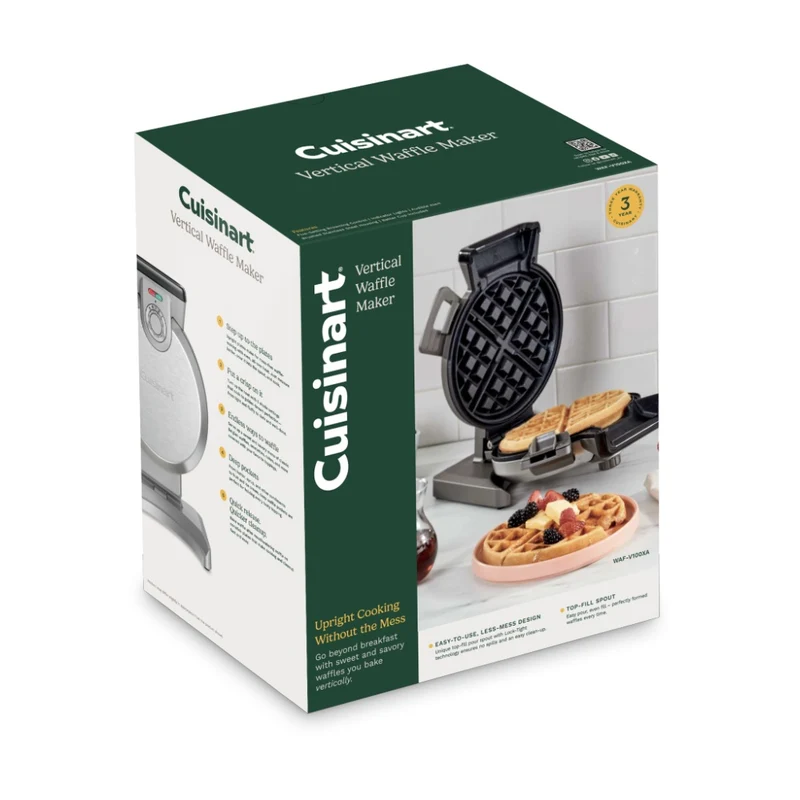 Cuisinart Vertical Electric Waffle Maker with 5 Settings - Stainless Steel