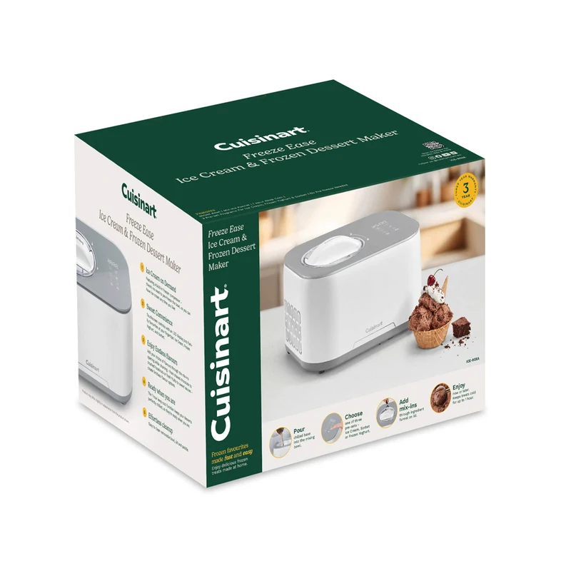Cuisinart Freeze Ease Ice Cream Dessert Maker 950ml 46.8x29.8cm - White