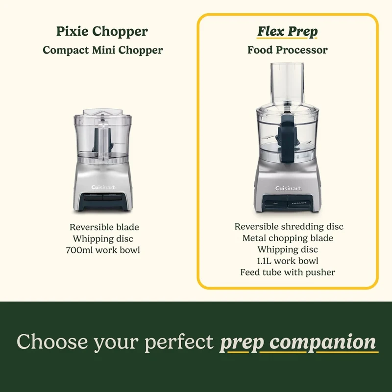 Cuisinart Flex Prep Electric Food Processor 1.1L/5 Cup 240V - Gunmetal Grey