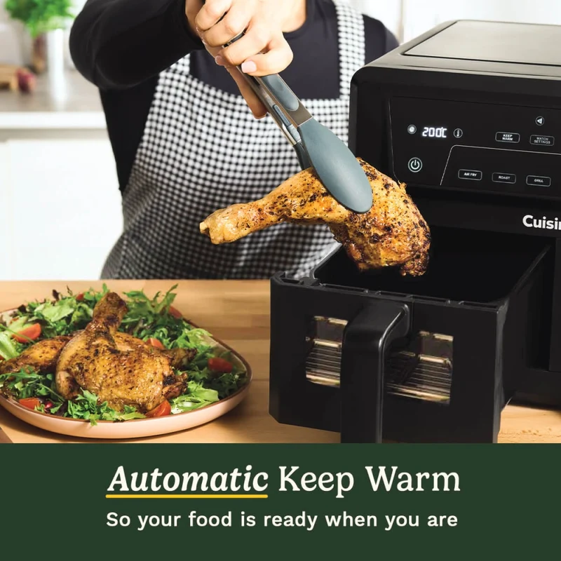 Cuisinart AirView 10.4L Dual Basket Electric Air Fryer - Black
