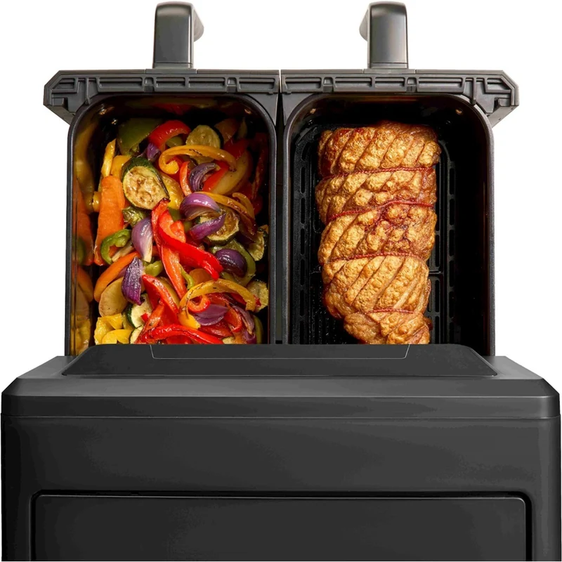 Cuisinart AirView 10.4L Dual Basket Electric Air Fryer - Black