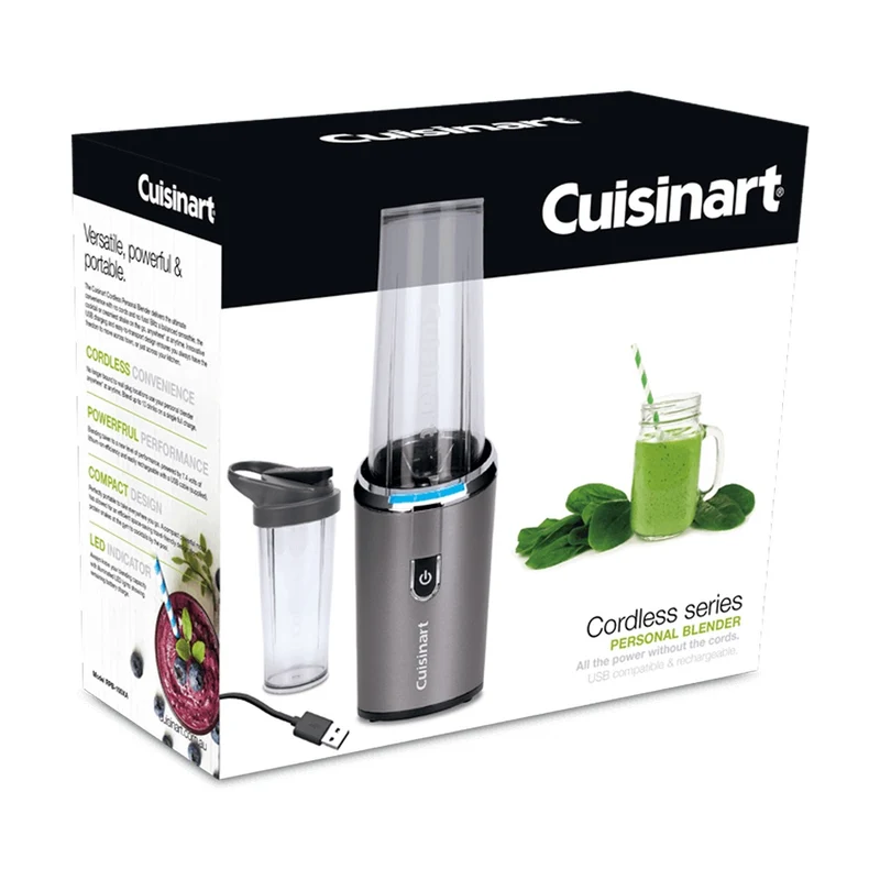 Cuisinart Cordless Electric Smoothie/Shake Personal Blender - Gunmetal Grey