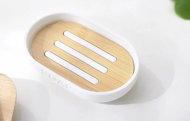 Furper Bamboo Bathroom Accessories Toothbrush Holder Soap Dispenser Toilet Brush Bathroom Set