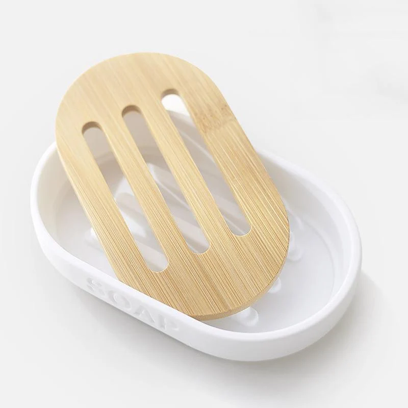 Furper Bamboo Bathroom Accessories Toothbrush Holder Soap Dispenser Toilet Brush Bathroom Set