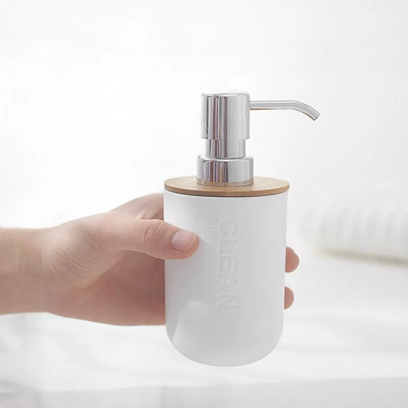 Furper Bamboo Bathroom Accessories Toothbrush Holder Soap Dispenser Toilet Brush Bathroom Set